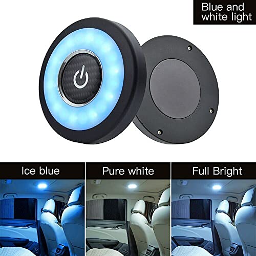 KAGOR Car Ceiling Lights Interior Roof Light USB Rechargeable LED Car Interior Dome Light Bright Multi-Function for Vehicle RV Camping Bedroom Cabinet - color: Blue