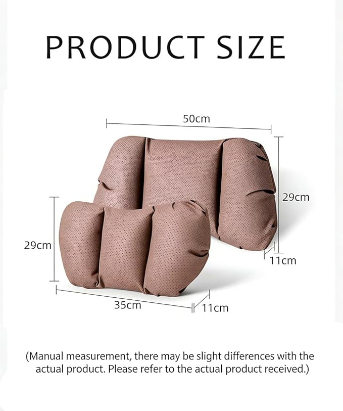 Car Neck Pillow & Lumbar Support for Mazda MX-5 Miata 2019-2023 Ergonomic Breathable Mesh Auto Seat Back Cushion Headrest,Black-Lumbar Support