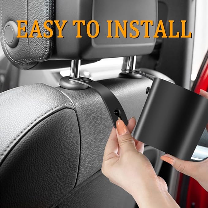 2 in 1 Car Seat Back Organizer with 3.2" Cup Holder,Multifunction Car Headrest Seat Back Organizer for Drink Food Tray,Universal Headrest Cup Holder for Most Cars Trucks SUVs