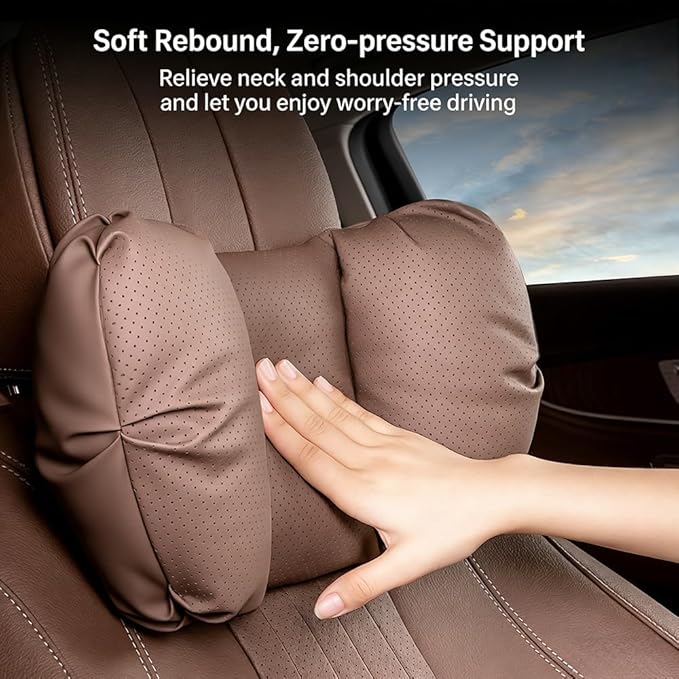 Car Neck Pillow & Lumbar Support for Mazda MX-5 Miata 2019-2023 Ergonomic Breathable Mesh Auto Seat Back Cushion Headrest,Black-Neck & Lumbar Set