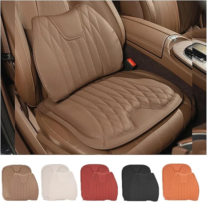 KAnduo M Car Seat Cushion for BMW All Model I3 I4 I8 X1 X2 X3 X4 X5 X5M X6 X7 Z4 Car Lumbar Support Pillow Auto Seat Waist Back Cushion Y (Color : Beige B)