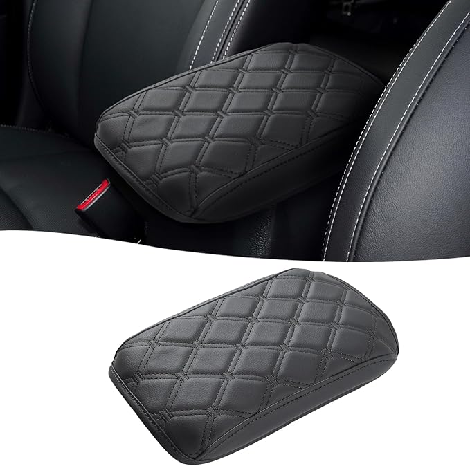 GIANT PANDA Custom Car Center Console Armrest Cover Fit 2014 2015 2016 2017 2018 Subaru Forester,Waterproof Faux Leather Middle Console Cover Protector - Full Protection - Black