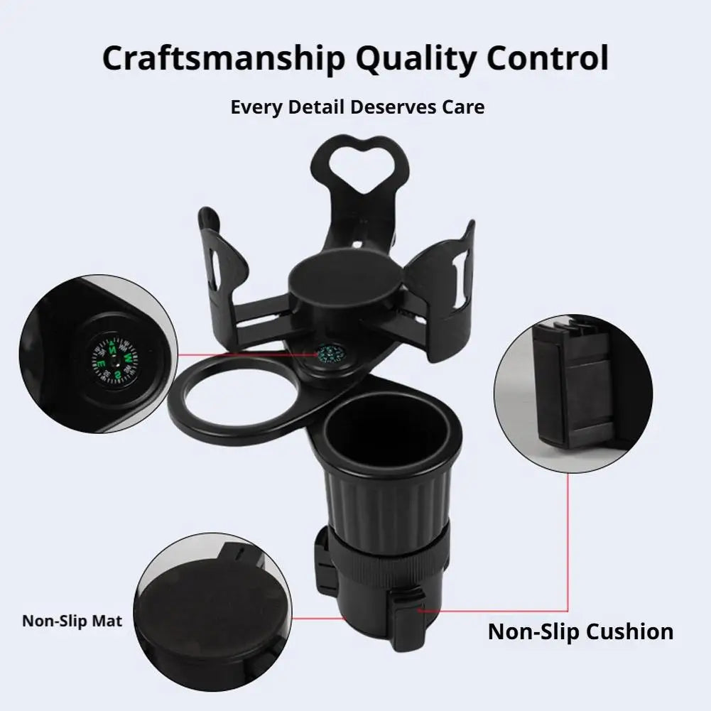 Universal Car Water Cup Holder Expander 3 Slot Multifunctional Drink