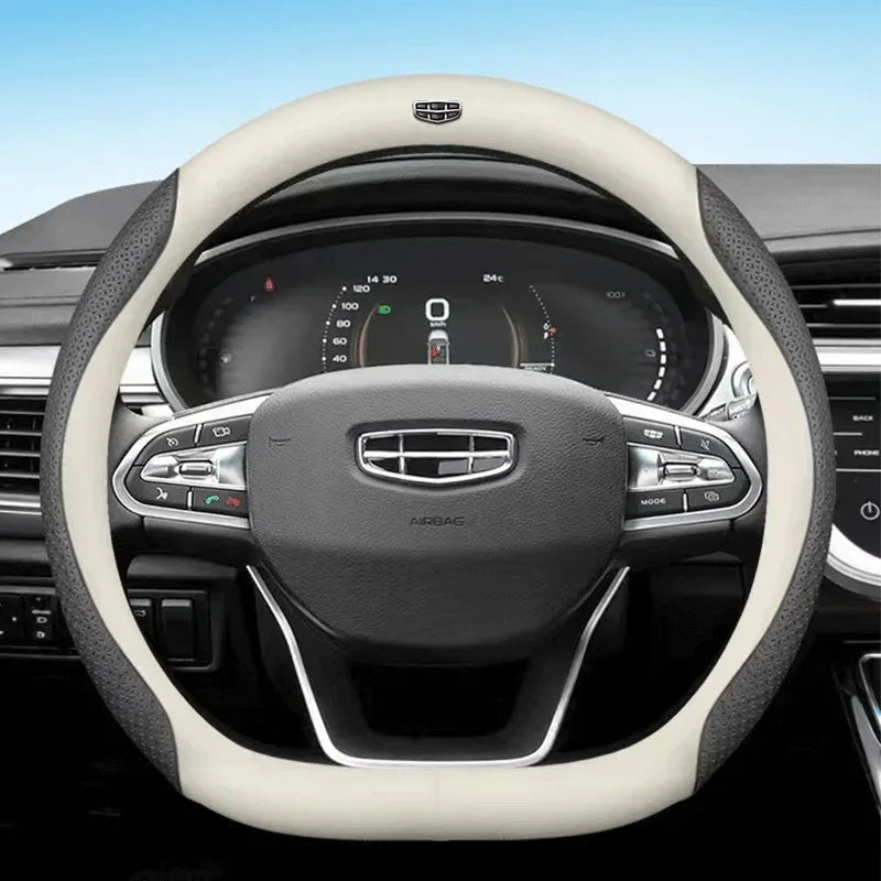 Geely Carbon Fiber Leather Steering Wheel Cover