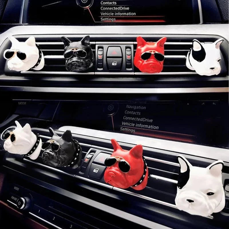 French Bulldog Car Air Freshener - Vent Clip Essential Oil Diffuser