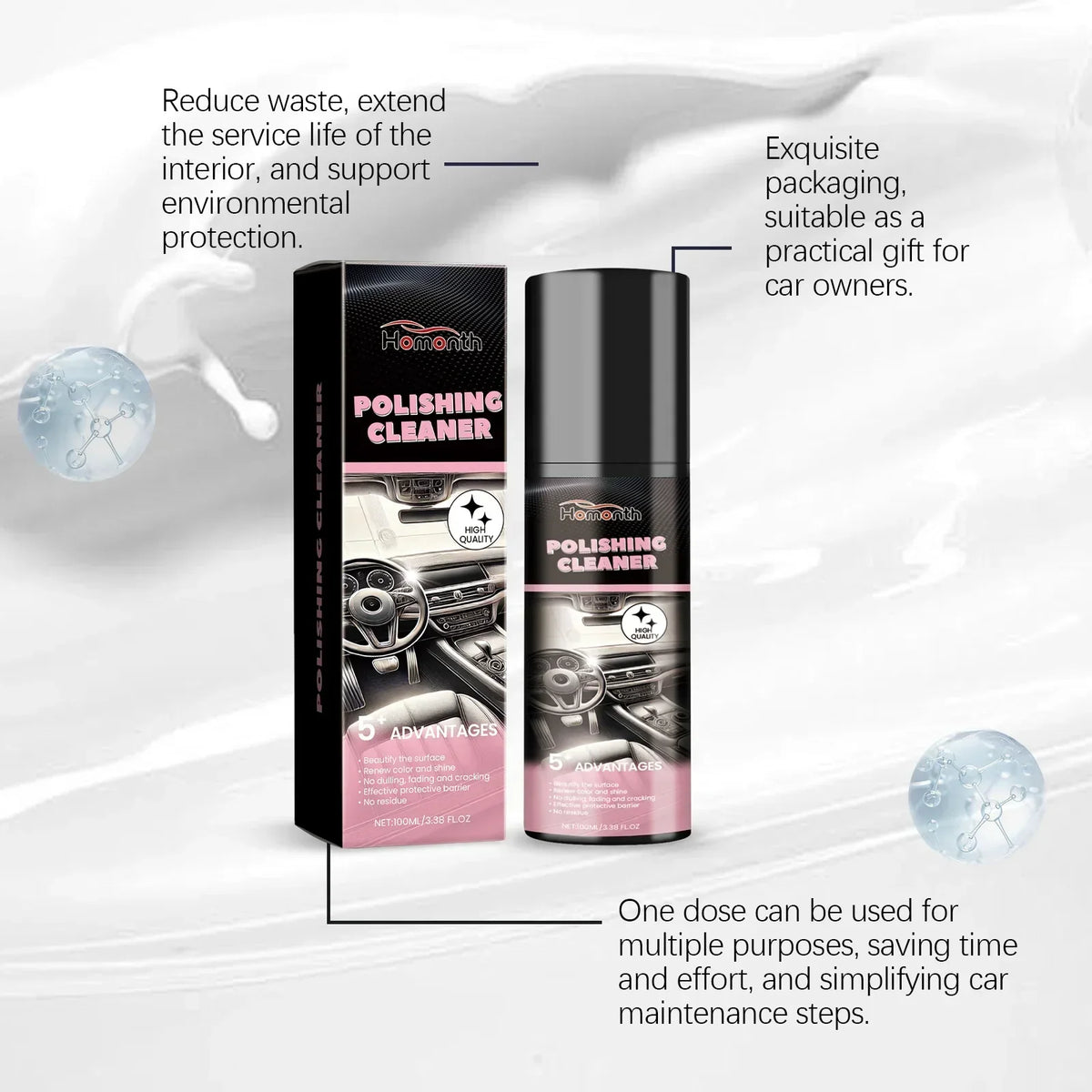 Car Plastic Restorer – Back to Black Gloss Interior Polish & Repair Coating