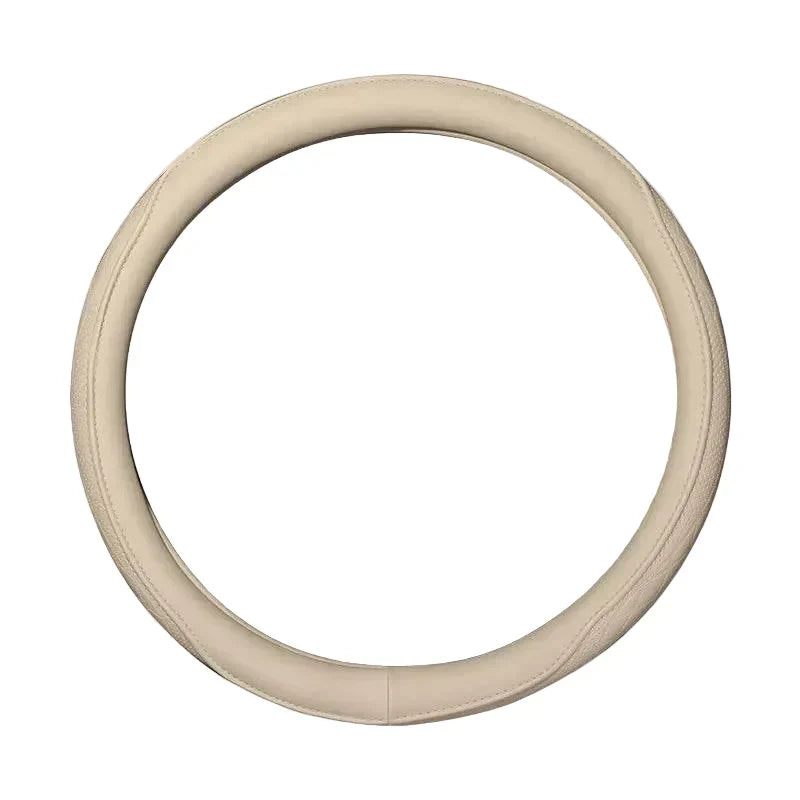 Leather Car Steering Wheel Cover – Universal Fit, 15 Inch (38 cm)