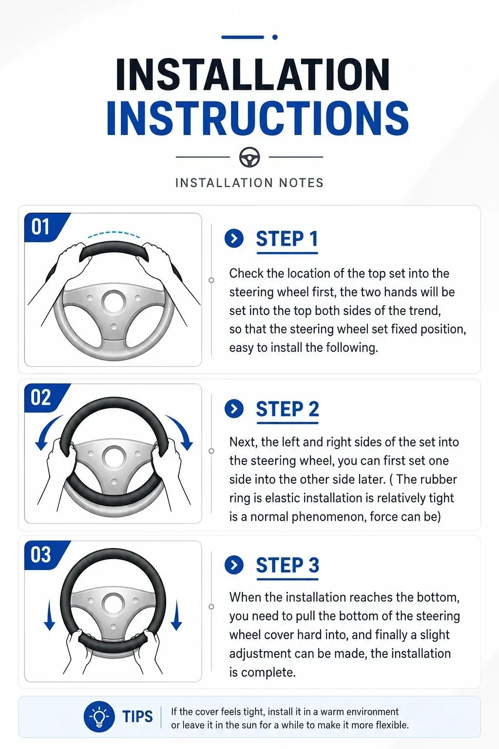 Chevrolet Leather Steering Wheel Cover