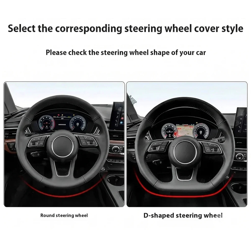 Geely Carbon Fiber Suede Steering Wheel Cover